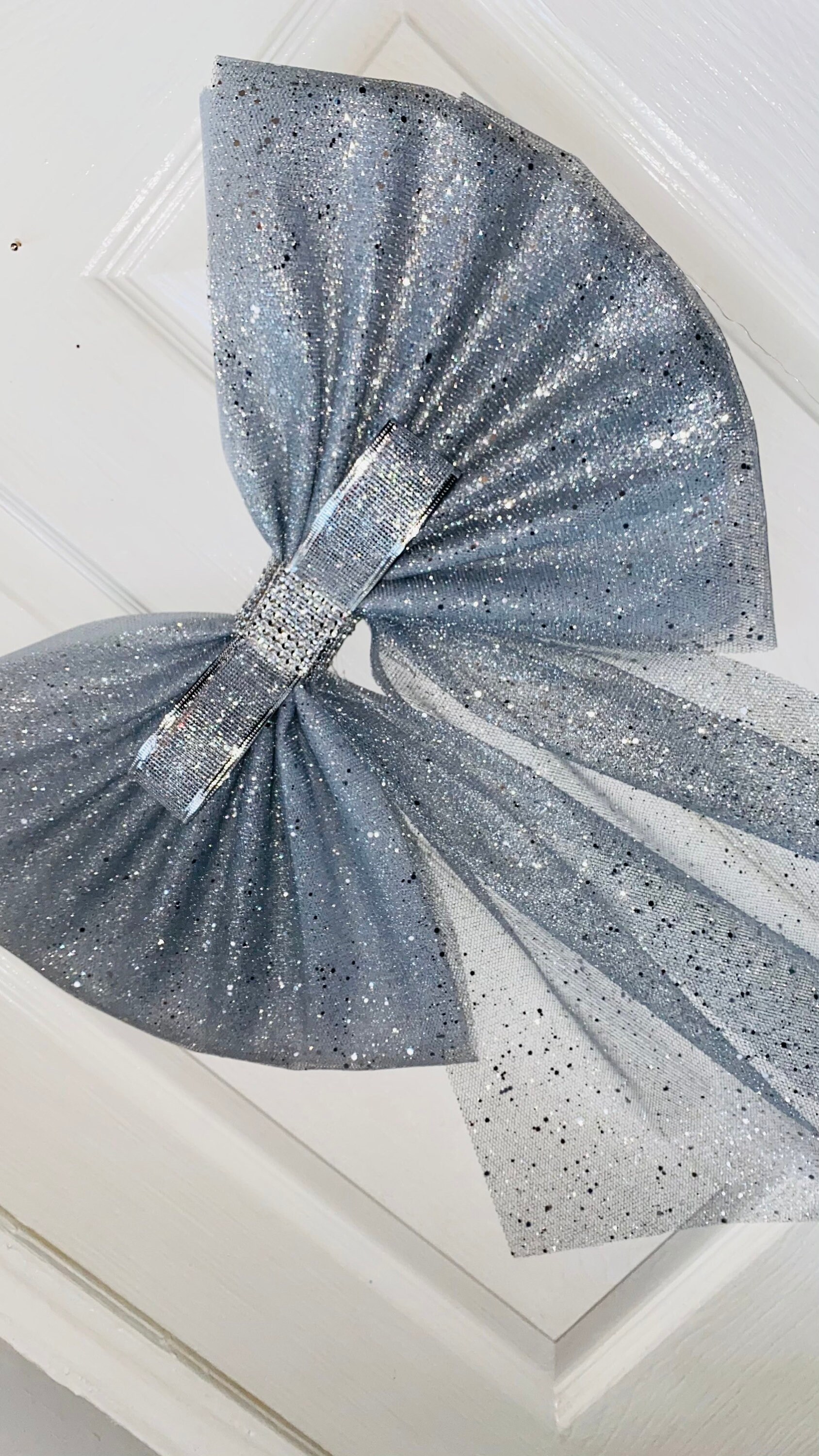 Door bow sparkle decor huge bow Etsy