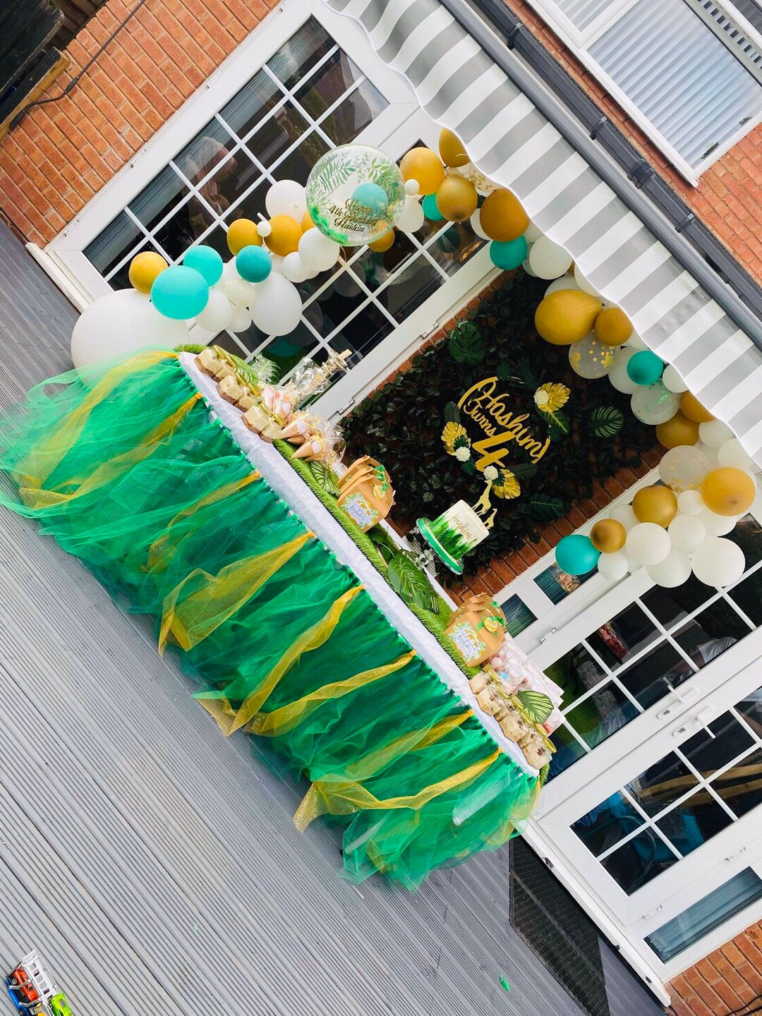 Party Table Skirt Party Decor Safari Theme Etsy