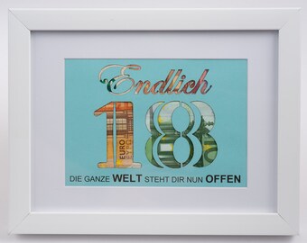 Geldgeschenk 18 Geburtstag Etsy