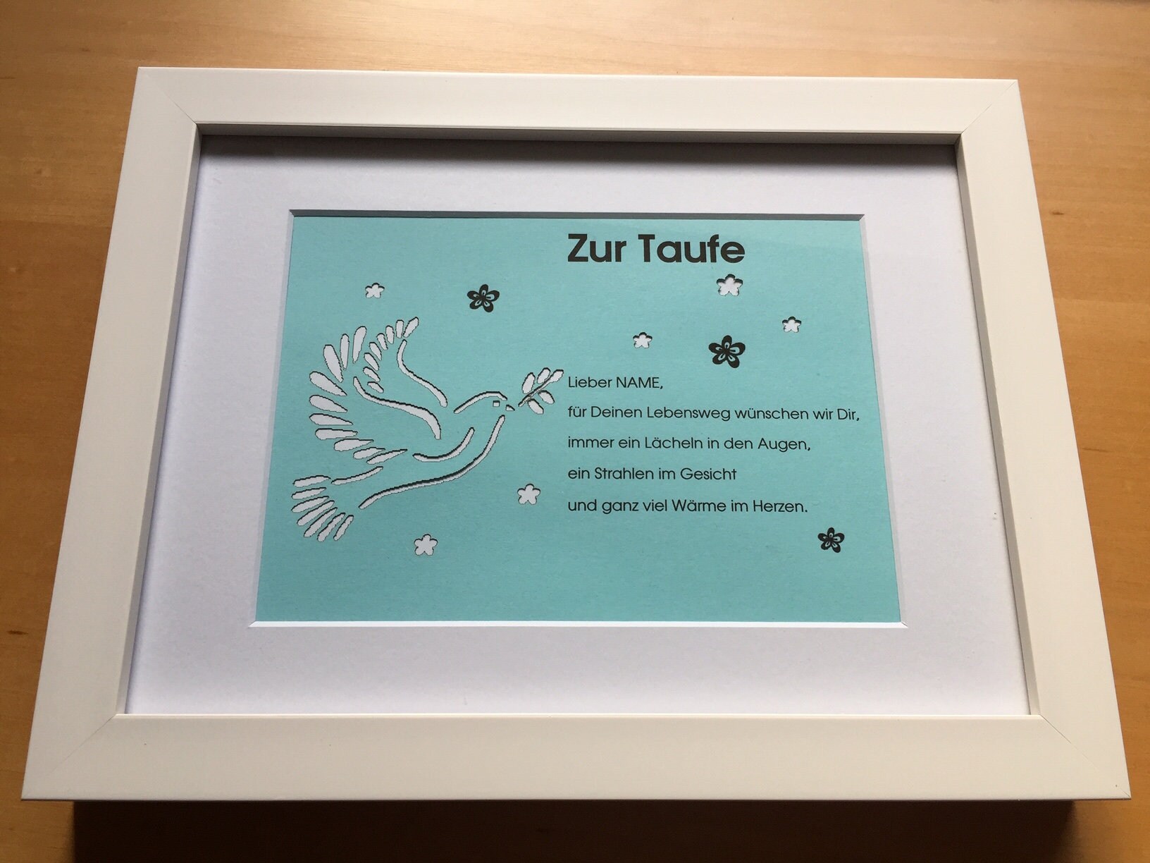 Geldgeschenk zur Taufe inkl. Bilderrahmen Geschenk Taufe Etsy.de