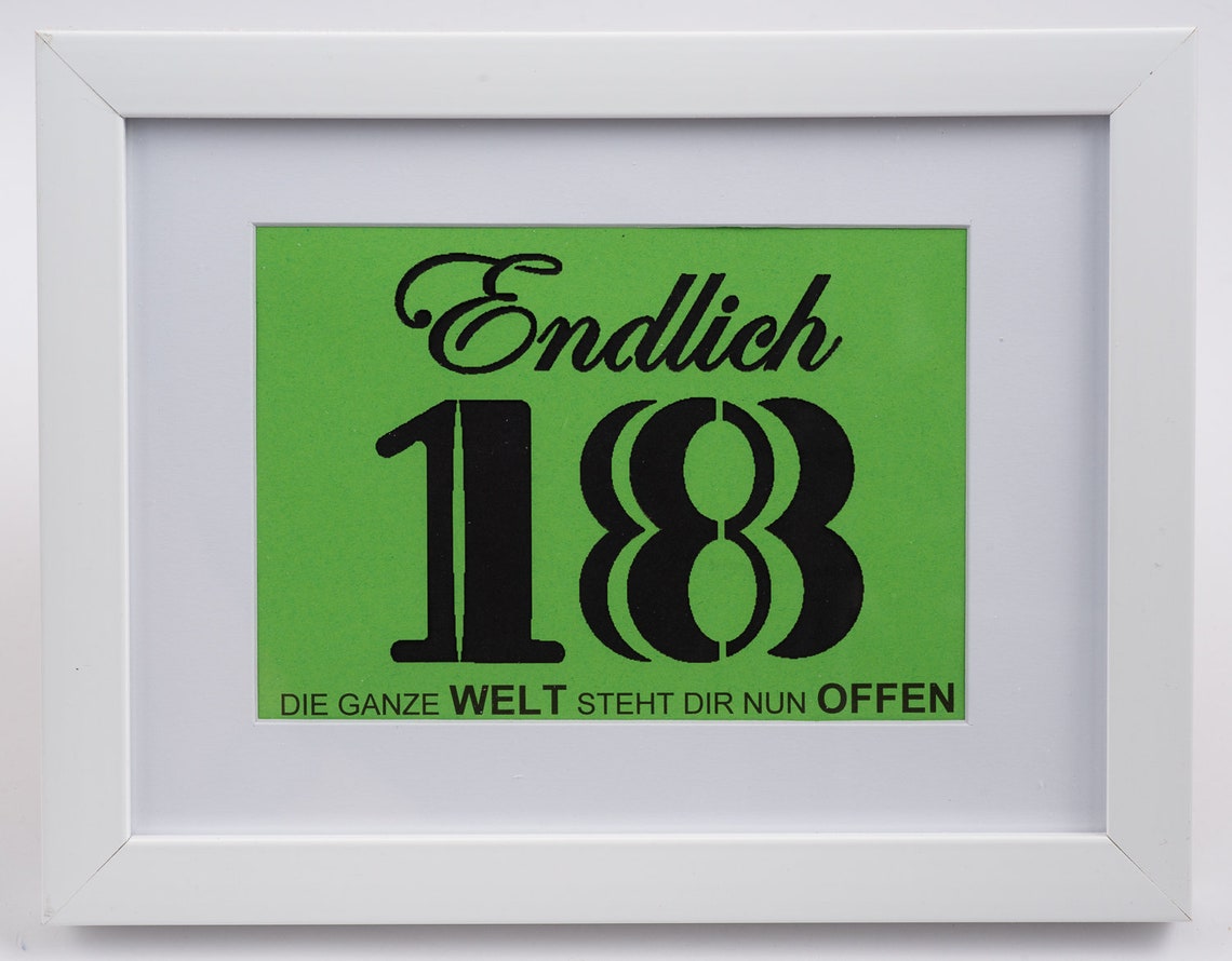 Endlich 18 Geldgeschenk zum Geburtstag 18. Geburtstag Etsy