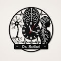Personalized Neurologist Wooden Wall Clock | Custom Doctor Name Sign | Brain Doctor Gift | Clinic Wall Decor | Neurology Wall Art