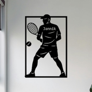 Tennis Custom Gift – Personalized Tennis Player Wall Art – Custom Name Sports Decor for Men, Boys, Coaches – Tennis Lover Room Decoration