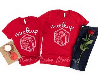 Mommy And Me Mockup Family Mock Up Bella Canvas 3001 Mockup Etsy