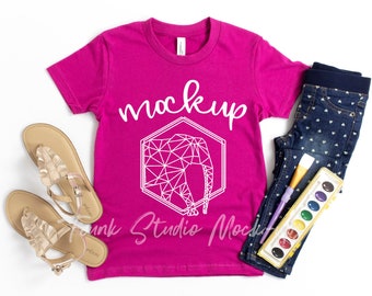 Bella Canvas 3001y Athletic Heather Shirt Mockup 100 Days Etsy