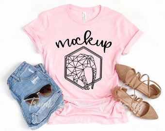 Pink Shirt Mockup Etsy