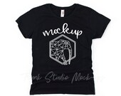 Anvil 880 Black Women 39 s Shirt Mock Up Anvil 880 Shirt Mock Up Womens Anvil MockUp TShirt Mockup Womens FlatLay Black Shirt Mockup