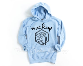 18500 Light Blue Gildan Mock Up Gildan MockUp Light Blue Hoodie Mock Up Unisex Hooded Sweatshirt Mockup SVG Hoodie Mockup