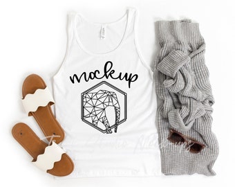 Bella Canvas 3001 Black T Shirt 8800 White Tank Mockup T Shirt Etsy