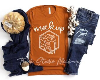 Bella Canvas Mockup Fall Etsy