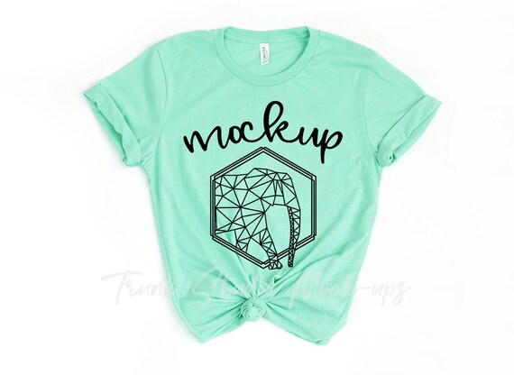 Bella Canvas 3001 Heather Mint T Shirt Mock Up Womens Shirt Etsy