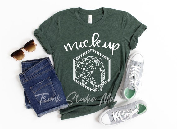 Heather Forest 3001 Shirt Mock Up Blank Shirt Mockup Svg Etsy