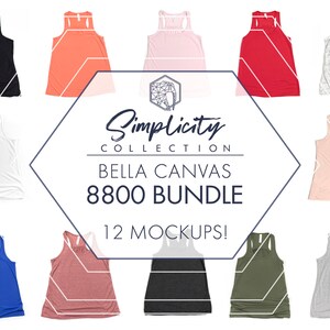 8800 MOCKUP BUNDLE, 8800 Tank Mockup, Tank Top Mockup Bundle, Bella Canvas 8800 Mockup, 8800 Tank Mockup, 8800 Mockup, Tank Mockup Bundle