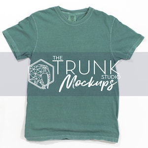 1717 Lichtgroen Mockup, 1717 Comfort Kleuren Heren Shirt Mock, Comfort Kleuren Mock Up, Lichtgroen 1717 Mock-up, Shirt Mock Up