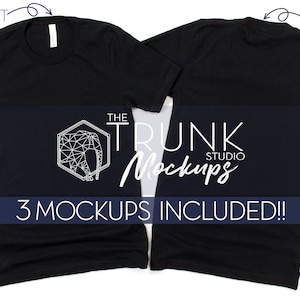 BACK and FRONT 3001 Black Mock Up, Mockup Bundle, Blank Shirt Mockup, Black Tshirt Mockup, Bella Canvas Mockup, Mens Shirt Mockup