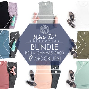 8803 MOCKUP BUNDLE, 8803 Tank Mockup, Tank Top Mockup Bundle, 8803 Mockups for Women, Workout Tank Mockup Bundle, Muscle Tank Mockups