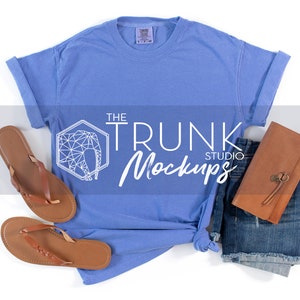 1717 FLO BLUE Mockup, Comfort Colors 1717 Mockup, Flo Blue Mockup, Comfort Colors Tshirt Mockup, Comfort Colors Flo Blue Mockup