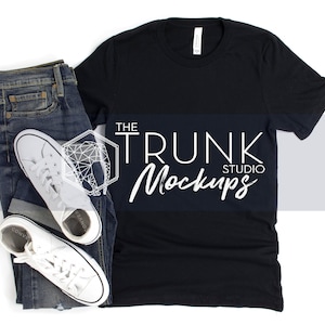 Mens 3001 Black Shirt Mock Up, Black 3001 TShirt Mockup, Mens Black Tshirt Mockup, Bella Canvas Mockup, 3001 Mens Shirt Mockup
