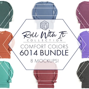 6014 MOCKUP BUNDLE, Comfort Colors Mockup Bundle, Long Sleeve Mockup Bundle, 6014 Mockups, Comfort Colors 6014 Mockup Bundle