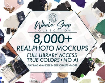 8000+ Mockup Mega Bundle | Full Library Access | Bella Canvas, Gildan, Comfort Colors and more | JPG