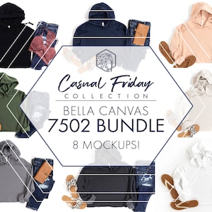 7502 MOCKUP BUNDLE, Bella Canvas 7502 Mockup Bundle, Crop Hoodie Mockup, Bella Canvas 7502 Mockup, Crop Hoodie Bundle