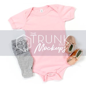 PINK 100B Mockup, 100B Mockup Pink, Pink Infant Mockup, Pink Baby Mockup, Bella Canvas 100B Mockup, 100B Pink Mockup, 100B Mock Up