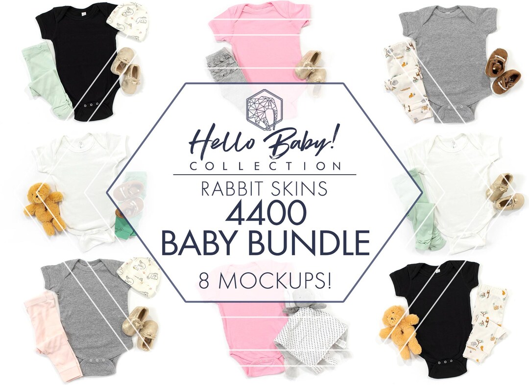 Rabbit Skins 4400 Bundle | 8 Infant Bodysuit Flat Lays | JPG - Etsy