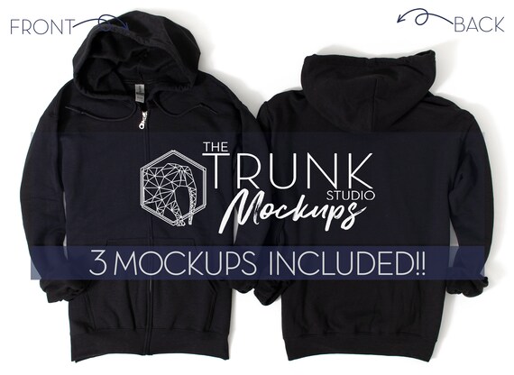 Gildan black zip hoodie sales