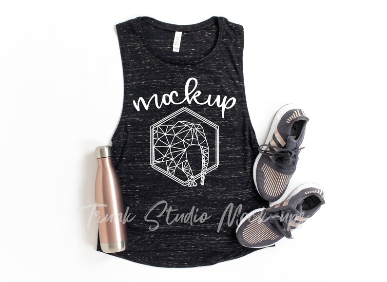 Download Black Marble 8803 Bella Canvas Tank Mock Up Womens Tank ...