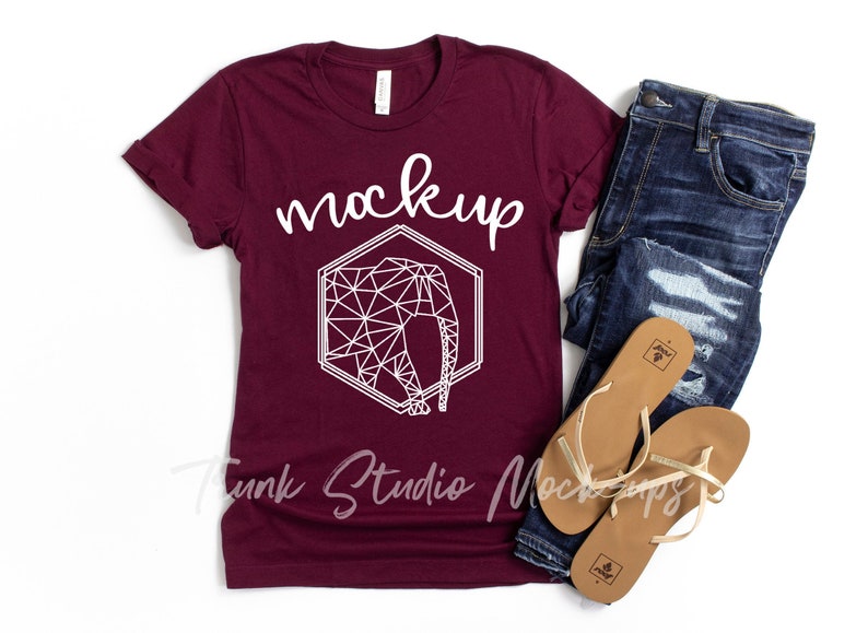 Download MAROON Bella Canvas 3001 Shirt Mock Up 3001 TShirt Mockup ...