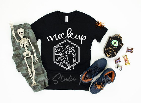Halloween Black 3001y Bella Canvas Mock Up Halloween Shirt Etsy