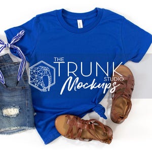 Bella Canvas 3001Y Mockup Bundle | 8 Mädchen Side Tie T-Shirt Flat Lay JPGs Bild 9