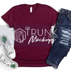 3001 MAROON Bella Canvas Mock-Up, 3001 Shirt Mockup, Womens T Shirt Mock, Bella Canvas Mock Up, T-Shirt Mock-Ups, Mockups
