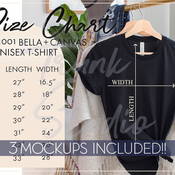 Accurate Bella Canvas 3001 Size Chart for Perfect T-Shirt Fit