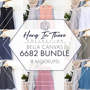 6682 MOCKUP BUNDLE, Hanger Mockup, Bella Canvas 6682 Mockup, Crop Tank Mockup Bundle, 6682 Bundle, 6682 Bella Canvas Mockup Bundle