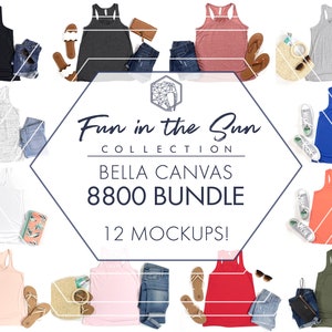8800 MOCKUP BUNDLE, 8800 Tank Top Mockup, Tank Top Mockup Bundle, Bella Canvas 8800 Mockup, 8800 Mockup, 8800 Mockup, Tank Mockup Bundle