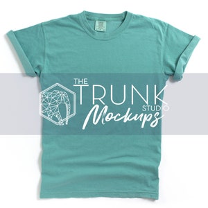 Comfort Colors 1717 Seafoam Mockup, Seafoam Comfort Colors Mock Up, Comfort Colors Mock Up, Comfort Colors Seafoam Mockup