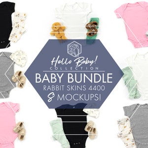 4400 MOCKUP BUNDLE, Rabbit Skins 4400 heather Mockup, Baby Bodysuit Mockup, Rabbit Skins 4400 Mockups, 4400 Baby Mock up
