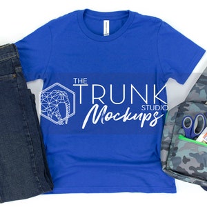 3001Y TRUE ROYAL Mockup, School Tshirt Mockup, Bella Canvas 3001y Mockup, 3001y Mockup True Royal, 3001y Boy Mockup, Youth Shirt Mockup