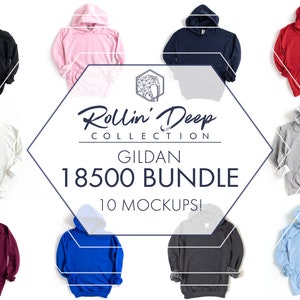 18500 MOCKUP BUNDLE, Hoodie Mockup Bundle, Gildan Hoodie Mockup, 18500 Hoodie Mockup, Gildan Mockup Bundle, 18500 Mockup Bundle