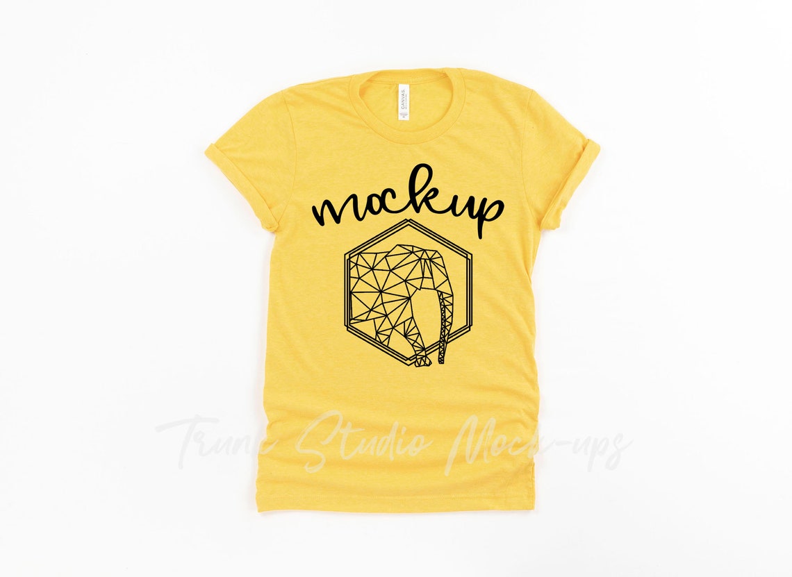 bella canvas heather yellow gold