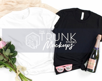 Bachelorette Mockup, Bella Canvas 3001 Black Mockup, 3001 White Shirt Mockup, Bride Mockup, Bridal Party Mockup, Wedding Shirt Mockup