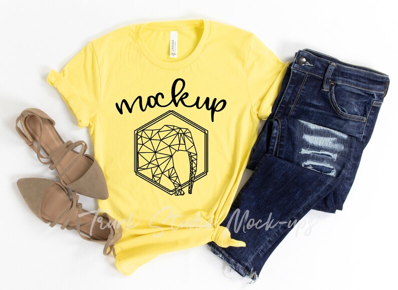 Download Yellow 3001 Bella Canvas Mockup Bella 3001 Mock up 3001 | Etsy