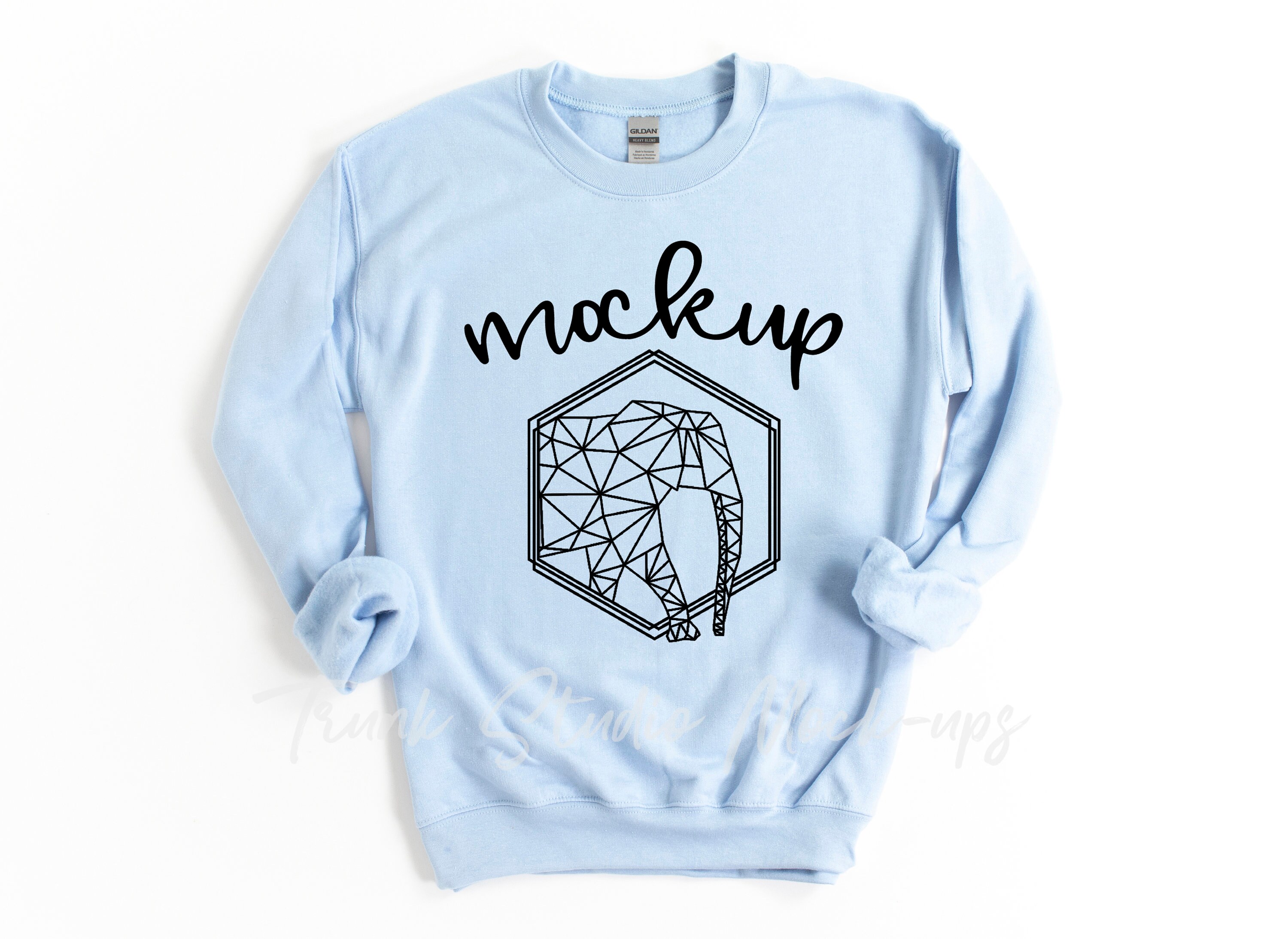 gildan light blue sweatshirt