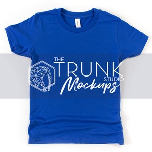 TRUE ROYAL 3001y Mockup, Bella Canvas 3001y Mockup, School Shirt Mockup for Kids, Bella Canvas True Royal Mockup, True Royal Mockups