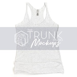 6733 Heather White Mockup, Womens Tank Mockup, 6733 Heather White Mockup, Racerback Mockup, 6733 Tank Mockup, 6733 Mockup Heather White