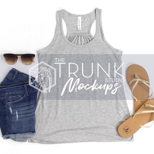 ATHLETIC HEATHER Tank Mockup, 8800 Mockups for Women, 8800 Athletic Heather Mockup, Bella Canvas 8800 Mockup, Athletic Heather Mockup