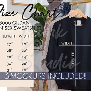 18000 SIZE CHART, Gildan 18000 Size Chart, Size Chart Gildan 18000, Sweatshirt Size Chart, Gildan Size Chart 18000