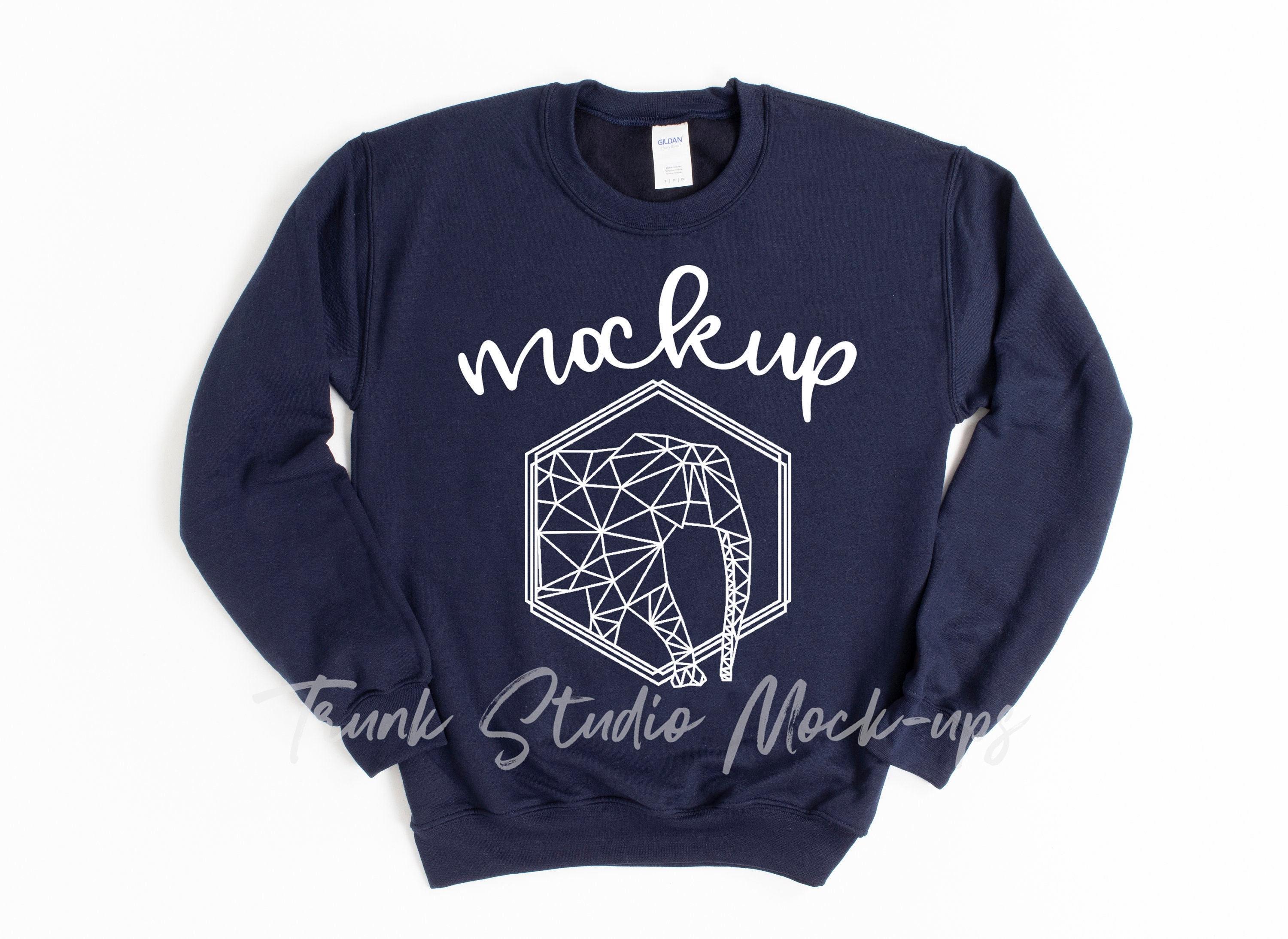 Download Gildan Navy 18000 Mock Up Sweatshirt Mock-up Mens ...