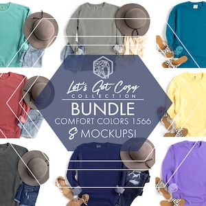 1566 MOCKUP BUNDLE, Comfort Colors Sweatshirt Mockup, Comfort Colors 1566 Mockup, Sweatshirt Mockup Bundle, 1566 Mock Ups for Women